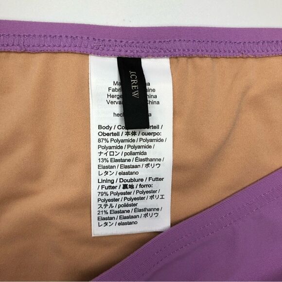 J Crew Bikini Top/Bottom Rainbow Bloom Matching Solid Lilac Bottoms Med/Small - Picture 11 of 13